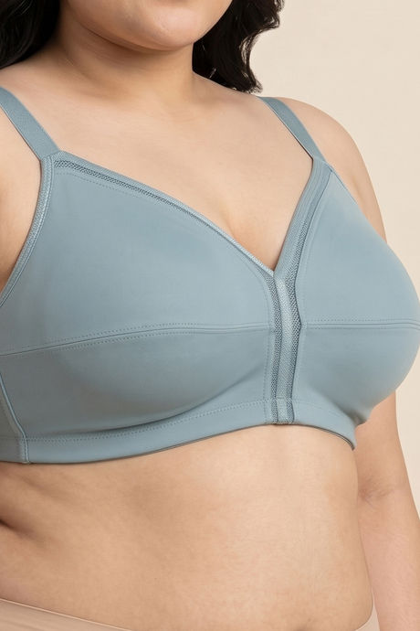 Zivame True Curv Cotton Laminated Non Wired Full Coverage Minimiser Bra - Grey Mist — image 5